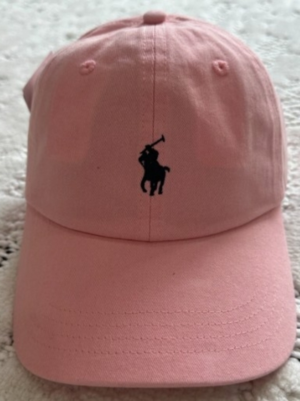 Ralph Lauren Pink Polo Pony Hat with Black Logo